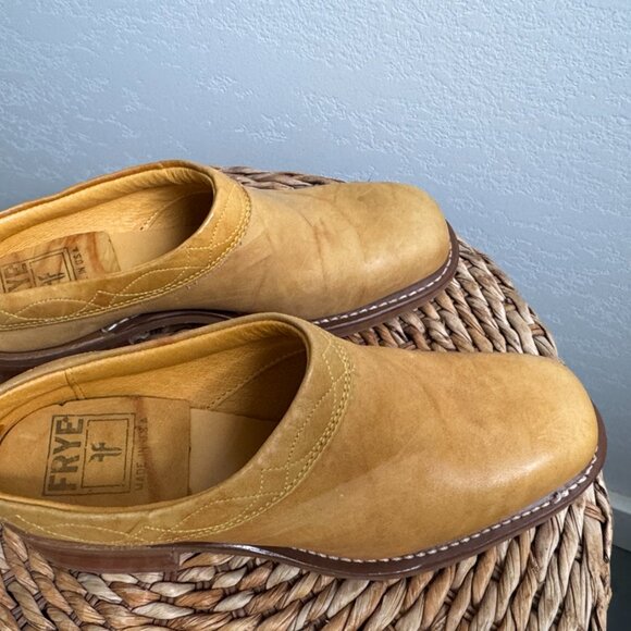 NEW-Frye Campus Western Mule Slides Banana Yellow Women's 8.5M - Picture 8 of 12